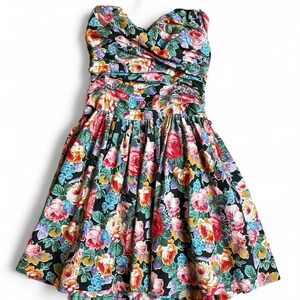 Vintage Robbie Bee Floral Print Dress
